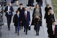 Donald Trump Jr. (C) and his children, along with former wife Vanessa Trump (Far right) following the inauguration of President Donald Trump in January 2025. (Image via Getty)